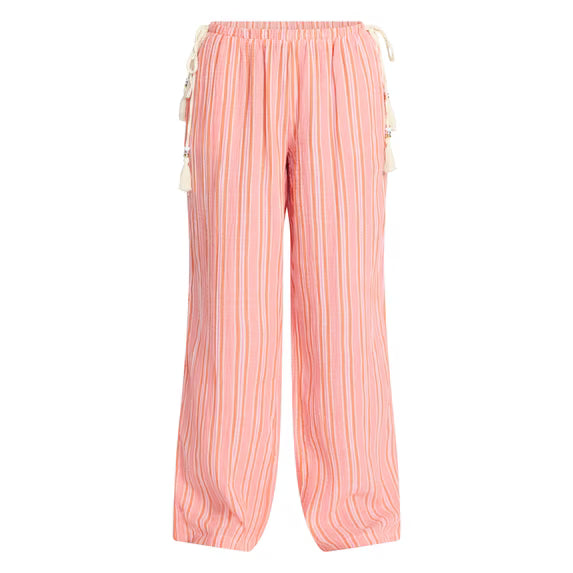 Cotton Gauze Side Tie Beach Pants