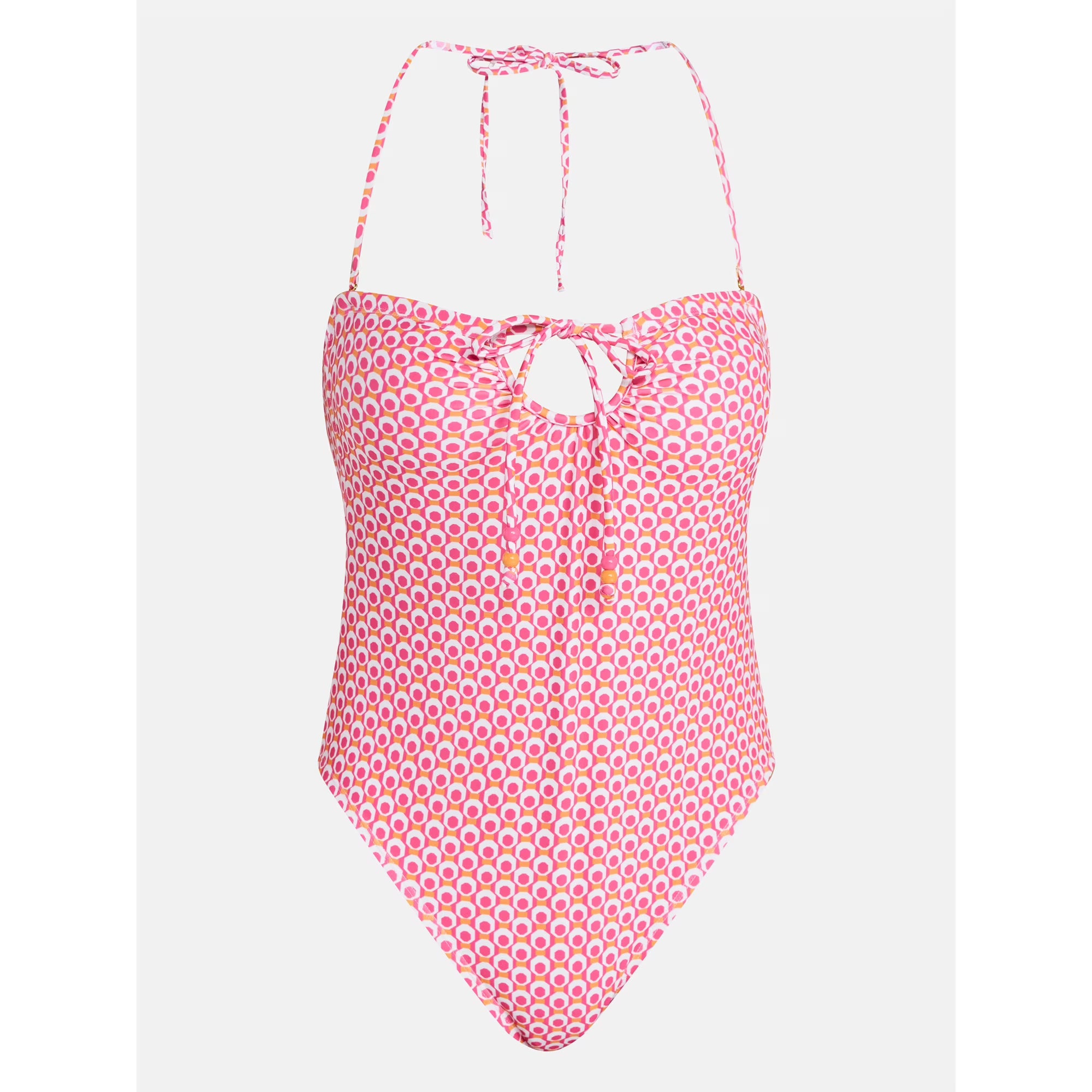Keyhole one-piece swim suit