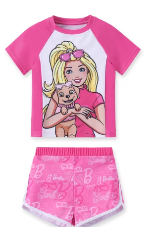 Pink two piece bathing set