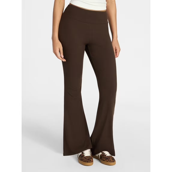 Ribbed Knit Flare Pants