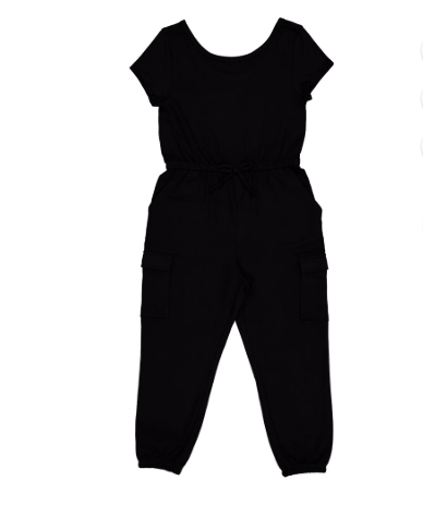 Girls play jump suit black