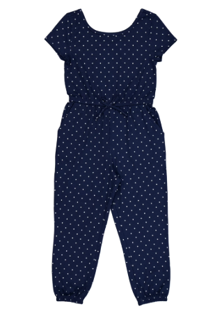Girls blue play jumpsuit