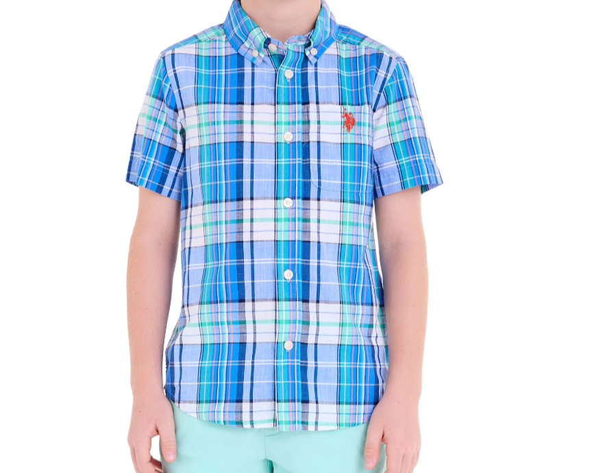 Plaid polo shirt boys
